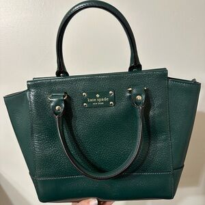 Kate Spade Camryn Wellesley Leather Purse Hunter Green